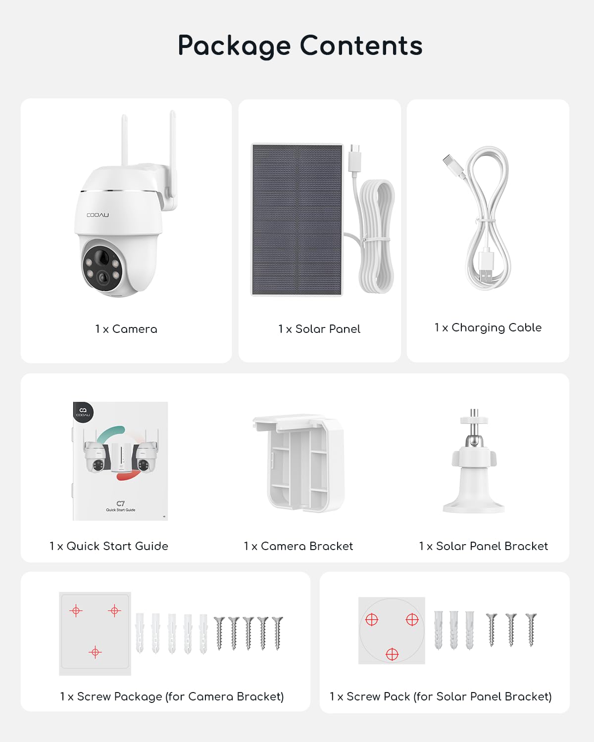 Amazon.com : COOAU Solar Security Cameras Wireless Outdoor